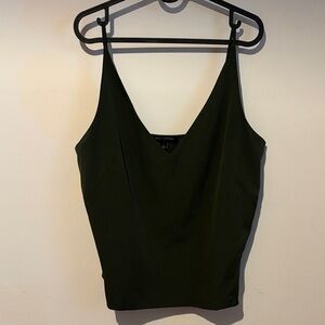 Banana Republic Classic Silky Dark Green Camisole